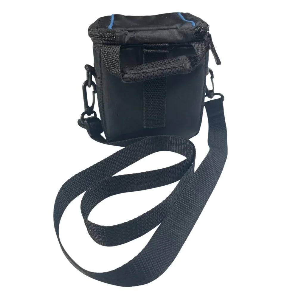 Case Logic Small Black Camera Bag With Adjustable Strap & Blue Trim 14j